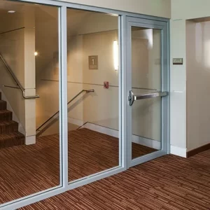 EI60 Fire-Rated Glass Door – Single Leaf, One-Way Opening